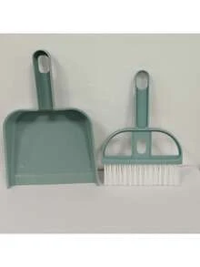 Mini Desktop Broom & Dustpan Set, Small Sweeping Brush For Bed, Table, Keyboard Cleaning