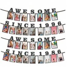 1 Bộ khung ảnh chữ dây tự làm "Awesome Since 1996/1986" với họa tiết kim tuyến, màu đen, dùng trang trí sinh nhật 30/40 tuổi, tiệc sinh nhật retro 30/40 tuổi, quà kỷ niệm cuộc sống độc thân. - Nhiều màu - Xem 1