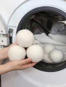 6/1pc Extra Large Wool Dryer Balls, Natural Fabric Softener, Reusable, Reduces Wrinkles, Saves Drying Time. Extra Large Dryer Balls Are A More Choice Than Plastic Dryer Balls. - Multicolor - View 4