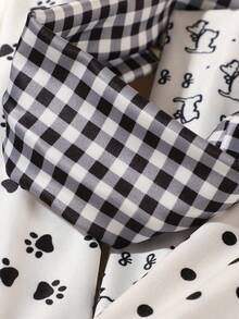 5pcs Black & White Polka Dot, Plaid, Cute Dog Paw Print Fabric Headbands, Sweet & Cool Style For Daily Wear, Commuting, Photo Shooting, Women Hair Accessories Women Hair Band Women Head Scarf Work Out Sweatband - Multicolor - View 3