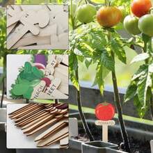 22Pcs Wooden T Type Plant Labels 22 Styles Funny Cartoon Garden Markers With Names For Vegetables Fruits Indoor Outdoor Plants Gardening - 如圖 - 查看 4
