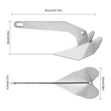 ZhdnBhnos Galvanized Steel Boat Anchor, Lbs Delta Anchor Wing Style Anchor Heavy Duty Triangular Anchor Marine Anchors For Boats Small Yacht Boat Anchor Galvanized Steel Triangle Plow Anchor Lbs - Variant,5 - View 5