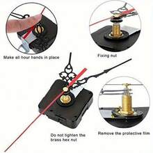 5 Sets Quartz Clock Movement Repair Kit With Hands - Plastic Clock Repair Tools And Parts For DIY Wall Clock Mechanism Assembly - 5 Clock Movement Sets - View 4