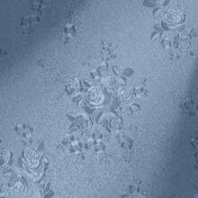 Grey Blue Floral Peel And Stick Wallpaper Thicken Embossed Contact Paper Blue Floral Textured Se- Adhesive Wallpaper Flower Solid Pure Contact Paper Removable DIY Decoration 78.7inchx17.7inch - 藍色的 - 查看 1