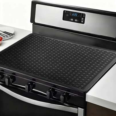 1PC Stove Top Covers For Electric Stove, Silicone Stove Mat For Glass Top Stove, Multiple Usage XL Dish Drying Mats For Kitchen, Heatproof Mat. Electric Stove Top Cover Easy CleanChristmas Ready Home Cleaning Kitchen Cleaning Party Cleaning