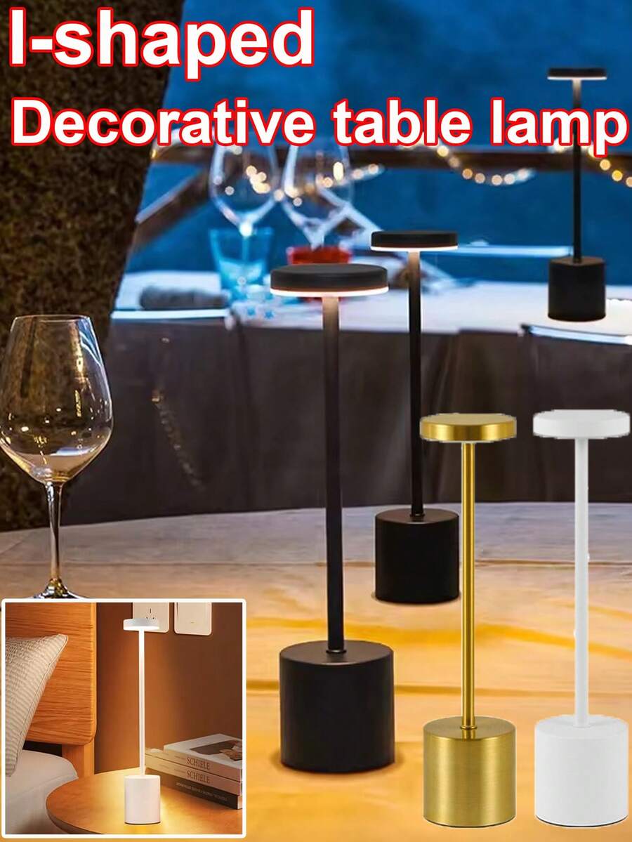1pc Multifunctional LED Charging Bar Lamp Restaurant Bar Table Outdoor Atmosphere Lamp Retro Table Lamp A Tool For Creating Atmosphere And Lighting In Home Spaces, Combining Both Decorative And Practical Features - 1pc - View 1