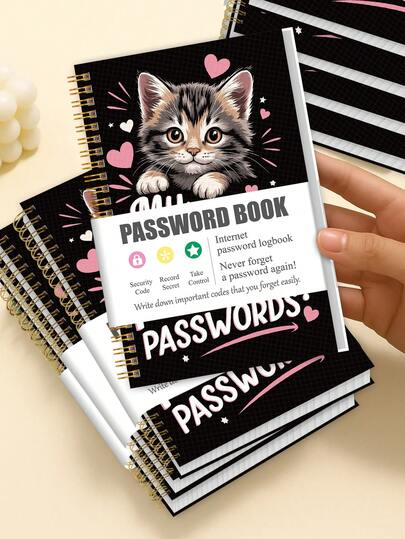 Trees 1/120页简易密码本，A6尺寸，极简高级地址密码管理器，可快速访问网站密码，存储用户名和密码，非常适合家庭办公室互联网电脑登录、学校办公用品，也是送给女性的礼物。