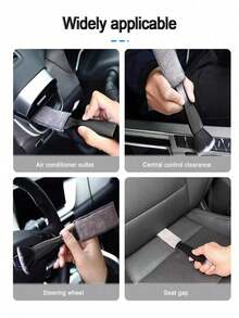 2-In-1 Easy To Use Car Cleaning Brush, Scratch-Free Bristles, Suitable For Cleaning Vents And Crevices, Essential Car Detailing Tool