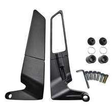 Motorcycle Wind Wing Rear View Mirrors Stealth Wind Wing Side Mirror Universal - A - View 3