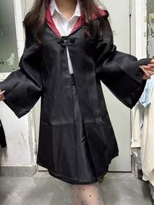 1 Pc Unisex Magic Academy Wizard Robe Cloak, No Badge Version, Suitable For Masquerade Party, Halloween Cosplay Halloween Costumes, Party Dress - Multicolor - View 16