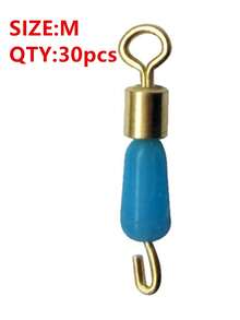 30个蓝白硅胶快速旋转夹，防松动快拆旋转扣，钓鱼线连接器 - 彩色 - 查看 8