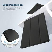 Ốp lưng máy tính bảng màu đen cơ bản dành cho iPad thế hệ thứ 11, vỏ bảo vệ A16, chân đế gập ba, bảo vệ toàn thân chống rơi vỡ, chức năng ngủ/thức thông minh, tương thích với iPad thế hệ thứ 10, Air 11, thế hệ thứ 9 10.2", thế hệ thứ 8 10.2", Pro 11" (thế hệ thứ 2/3/4), quà tặng mùa xuân. - màu đen - Xem 8