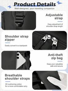 Fashionable Student Backpack, Travel Backpack, Large Capacity Laptop Compartment, Star Patches Extra Large Women's Pack, Spine Protection, - Multicolor - View 7