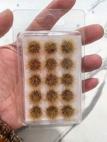 15Pcs/Set Static Grass Tuft Model Grass Tufts Terrain Model Kit Resin Static Scenery Model, Fake Moss Grass For Train Landscape Railway Artificial Grass Modeling Best Gifts Birthday Graduation - Simulated Miniature Lawn - View 12