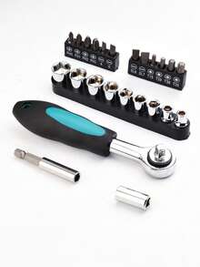 扳手套筒组 - 扳手/钻头夹/套筒/钻头，适用于汽车维修和DIY项目，手动工具，套筒和套筒扳手套装 - 彩色 - 查看 6