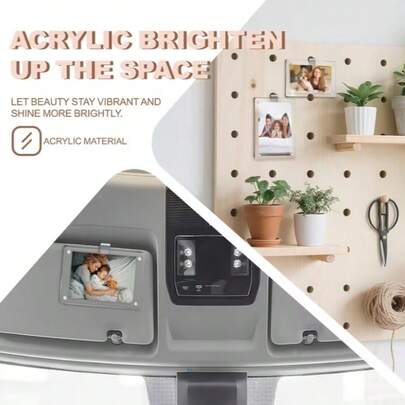 1 st solskyddsklämma för bil och solskyddsram, transparent halkfri starkt självhäftande, lämplig för solskyddsklämma för bil, biltillbehör - styck- och par-/husdjursfoton - universell passform för familjeminnen på bilresor