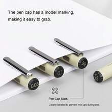 3/5/8/12pcs Drawing Black Fine Line Pen, Fine Nib Manga Marker For Artist Illustration, Sketching, Art Painting, Animation, DIY Gift Items - Black - View 6