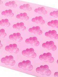 1pc Cloud Pattern Multi-Grid DIY Silicone Mold, Modern DIY Silicone Mold - Pink - View 5