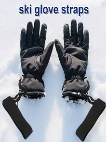 2pcs Ski Glove Safety Wrist Strap, Durable Adjustable Glove Leash, Unisex Hanging Outdoor Glove Accessory With Keychain, Practical Accessory For Snowboarding, Mountaineering, Outdoor Activities, Essential Winter Skiing Gear - Multicolor - View 4
