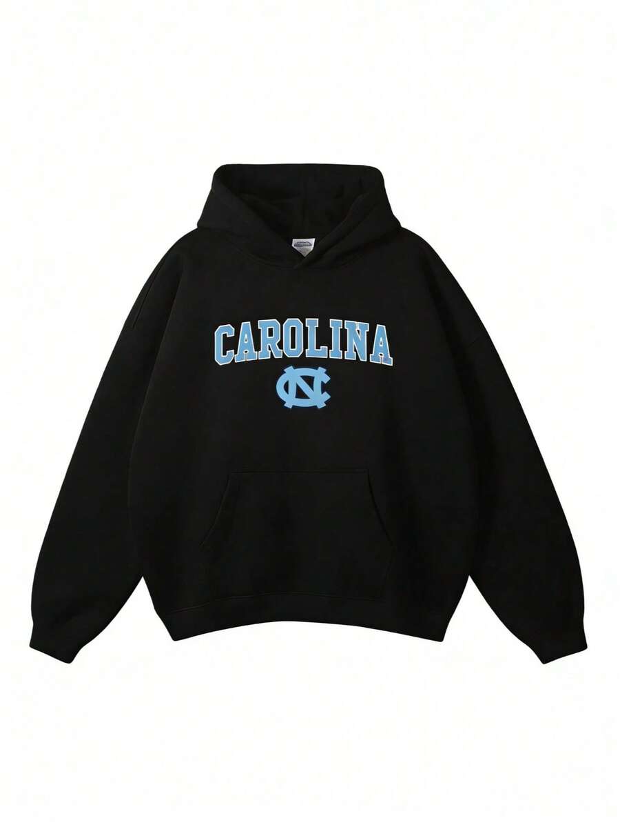 Vintage Sport Teams Collection Unisex Crewneck Black Hoodie, Graphic Team Collection Hoodie, Gift For Fans-New Arrivals For Autumn/Winter: Unisex Relaxed-Fit Cotton-Blend Long-Sleeve Hooded Sweatshirt - 黑色6 - 查看 1