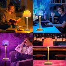 Waterproof Shower Light, Suitable For Shower Rooms, Rechargeable, With Remote And Touch Controls, Wireless Design, 16-Color Variable Light, LED Ocean Wave Projection Light, Suitable For Bathrooms/Bathtubs. - 彩色 - 查看 7