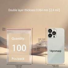 XZV 100个1英寸至12英寸塑料可重复密封袋,可重复使用拉链袋,厚度0.064毫米/2.4密耳,透明珠宝包装袋,周年纪念生日礼物袋,多用途工具配件袋,节日礼物包装袋,塑料真空袋,透明自粘袋,服装配件收纳盒,适用于运输、旅行、存储、包装、礼品、生日、周年纪念、婚礼等场合。 - 100只 - 查看 21