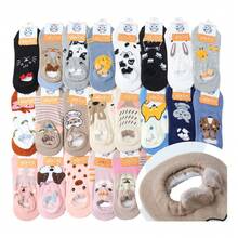 TendenciaTin Calcetín Kawai Dama Con Orejitas,  6 ParesCalidad premium - Negro - Ver 4