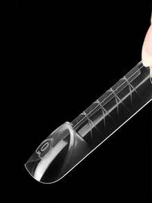 3D Reverse French Dual-Ended Nail Art Mold, 75pcs Set | Magic Caps Zone French Manicure Dual-Ended Nail Art Mold, 75pcs Set | Space Nail Dual-Ended Nail Art Mold, Acrylic Smart French Line Nail Art Mold, Full Coverage Nail Extension Mold, Suitable For Manicure, 15 Sizes, Suitable For Beginners And Professionals (IM111) - Clear - View 8