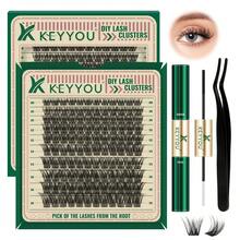 KEYYOU DV02 - Pestañas Postizas de Volumen Natural y Sofisticado - Negro - Ver 1