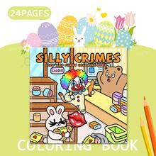 GDTME Funny Crime Coloring Book, Easter Theme, Includes Amusing And Quirky Clown Crime Stories, 24 Thick Pages, Coloring For Relaxation, Ideal As Back-To-School Gift, Easter Gift, Suitable For Coloring Enthusiasts, Stationery And Office Supplies - Multicolor - View 12