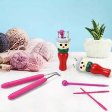 BuleVina 2 Pack French Knitting Doll Crochet Loom Craft Kit Wooden Knit Spool For DIY Making Bracelet Toy - 白色 - 查看 7