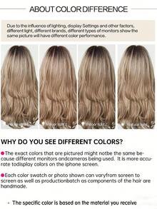 1pc 100% Density Golden Curly Wig, Women | Heat Resistant Fiber | Party | Voluminous Style - Multicolor - View 10