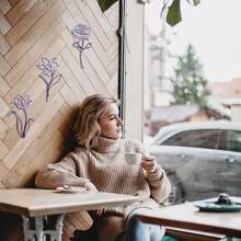 3件套金属墙饰，乡村风紫色浴室装饰，简约墙面艺术，适用于厨房、卧室、客厅，乔迁礼物 - 彩色 - 查看 9