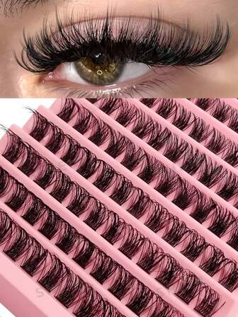 120pcs Individual False Eyelash Clusters, DIY Eyelash Extension Segmented False Eyelashes, Makeup Supplies For Home Use