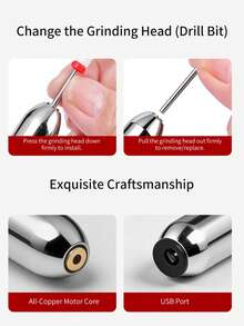 1pc Electric Nail Drills Kit Remove Polisher Manicure Pedicure File Sanding Bands Machine Art Pen Device Equipment Home Salon - 彩色 - 查看 11