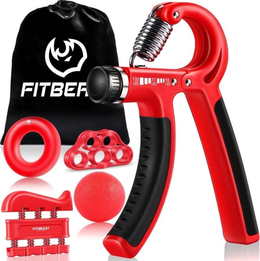 FitBeast Grip Strengthener Forearm Strengthener Hand Grips Strengthener Kit - 5 Pack Adjustable Resistance - MàuD - Xem 1