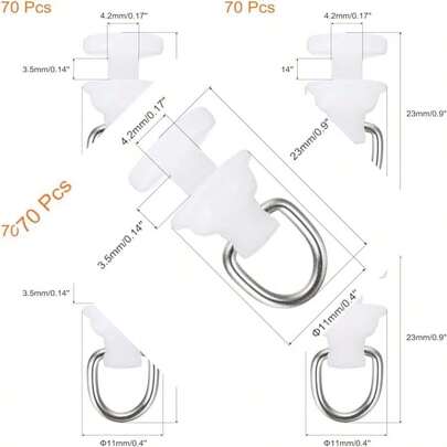 Window Curtain Track Glider Pulley, Straight & Curved, Ideal For Window Tracks, White Color