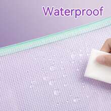 10个/20个装 马卡龙色加厚网眼拉链收纳袋 33x24厘米 大容量防水文件袋 适用于学校、办公室、教师教室玩具收纳