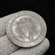 1 pieza de 43mm/1,69 pulgadas, monedas jacobitas del siglo XVII temprano, monarcas ecuestres y heráldica, colecciones de monedas de heráldica clásica. - Gris - Ver 6