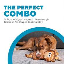 Outward Hound Fire Biterz Giraffe Firehose Plush Dog Toy, Brown, Medium - 彩色 - 查看 2