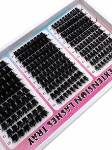 300D/200D/160D/100D/60D Densely Spiky Individual Eyelash Extensions, 180pcs/260pcs 10-18mm Super Lightweight Fluffy Eyelash Extensions, DIY D-Curl Curly Eyelash Extensions, Unique Spiky Cluster Eyelash Extensions, Single Fairy Cluster Eyelash Extensions, DIY At Home - D - 查看 8