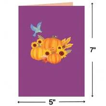 Paper Love Autumn Flower Card | 3D -Up Pumpkin Bouquet Greeting Card For Fall, Than1ks 1giving, Or Harvest Season | 5\ X 7\ W/Envelope & Note Tag - Hoa mùa thu - Xem 6