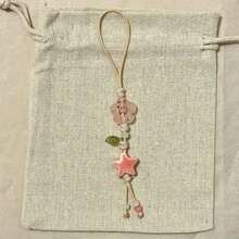 A Stylish And Sweet Minimalist Star Flower Phone Charm Keychain For Women, Elegant And Versatile, Suitable For Phone Cases And Camera Accessories, Perfect For Crafts. - Multicolor - View 5