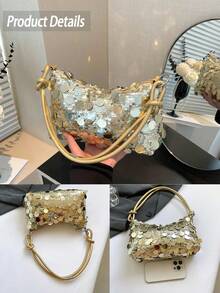 Elegant And Stylish Mini Banquet Shoulder Bag, Sparkling Handbag, Ladies' Bag, Party Clutch-Perfectly Complements Various Events Like Parties, Weddings, Dances, And Dinners. Pairs Beautifully With Holiday Party Dresses, Evening Gowns, And Sequined Skirts. An Elegant Party Handbag And Wedding Shoulder Bag, This Party Clutch Is Designed Specifically For Weddings, Banquets, And Formal Occasions-Making It An Ideal Gift For Women. - 彩色 - 查看 6