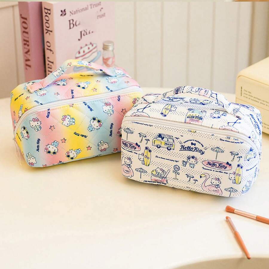 1个大容量分格化妆包，高品质化妆袋 - 彩色 - 查看 1