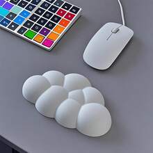 Cloud-Shaped Wrist Rest Pad, Made Of PU Material, Non-Slip Rubber Base, Memory Foam, Suitable For Keyboard & Mouse Pad, Soft PU Cloud-Shaped Wrist Rest Pad, Rubber Base, Memory Foam, Relieves Hand And Wrist Pain, Provides Support - Cloud Wrist Rest - View 12