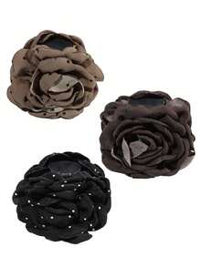 1/2pcs Fashionable Sweet Polka Dot 3D Floral Hair Claw Clips, Gentle Elegant Bun Holder, Large Hair Claw For Ponytail, Elegant Accessory For Going Out, Dates, Parties, Holidays, Ideal Gift For Valentine's Day, Thanksgiving Birthday Winter Hair Clutch Elegant Hair Clips Women Hair Accessories Flower Hair Clip Summer Beach Vacay,Travel - Multicolor - View 24
