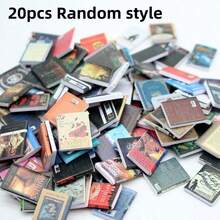 100pcs/50pcs/30pcs/20pcs/10pcs/5pcs Mixed Miniature Simulation Fixed Mini English Books, 1:12 Dollhouse Accessories, DIY Furniture Models, Decorations, Christmas Gifts, Valentine's Day Gifts, Easter Gifts, Miniature Fake English Books, Mini Bookshelf, Christmas Micro Scene Decorations And Ornaments - Multicolor - View 14
