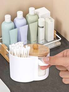 Cleaning Swab Storage Box, Can Store Cleaning Swabs, Dental Floss And Facial Tissues - Bathroom Storage & Organization Accessory Bathroom Accessories - Multicolor - View 3