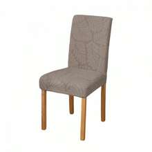 Chair Covers For Dining Chairs Leaf Jacquard Removable Washable Universal Stretch Chair Slipcovers - Khaki - View 6